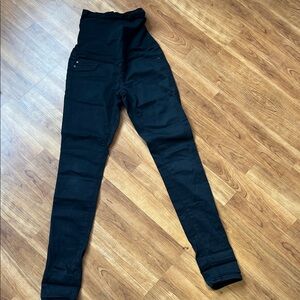 Ag Adriano Goldschmied Black Denim Maternity Jeans